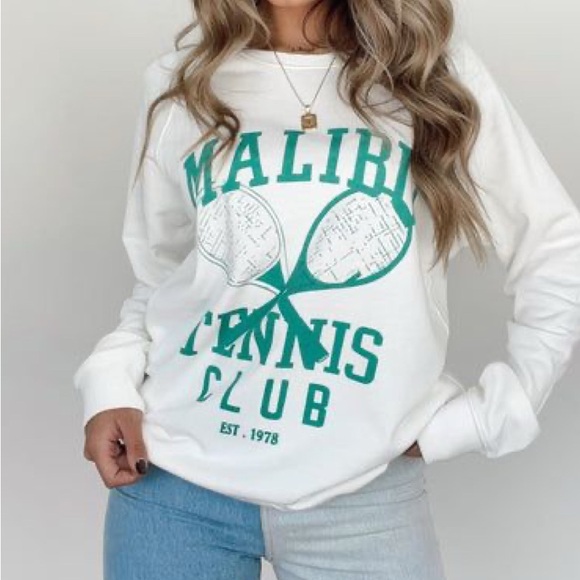 blue b Tops - Malibu Tennis Club crewneck sweatshirt from buckle Blue B